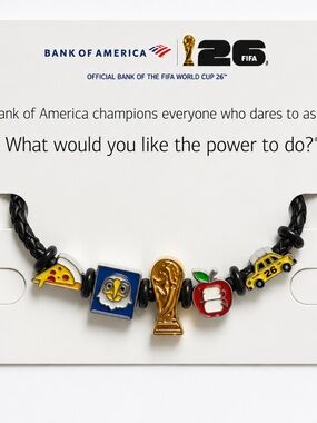 Bank of America FIFA World Cup 2026 Charm Bracelet Exclusive NYC Pizza Taxi
